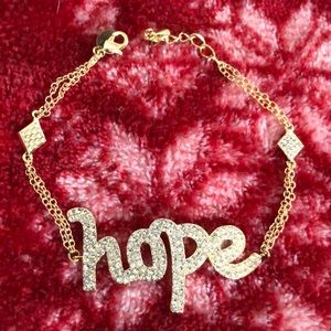 Goldtone Hope Bracelet